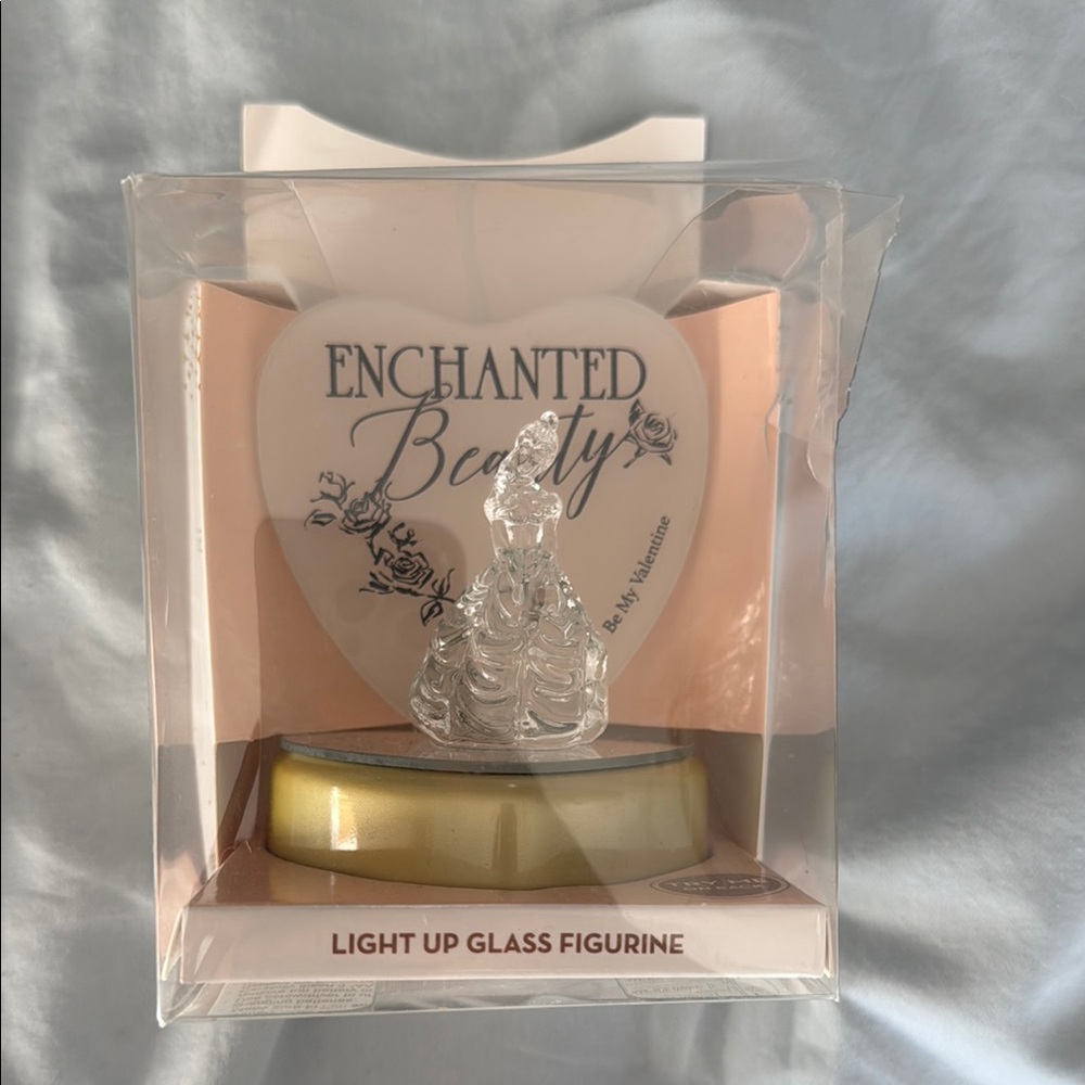 Disney Enchanted Beauty Light Up Glass Figurine - Clear and Gold